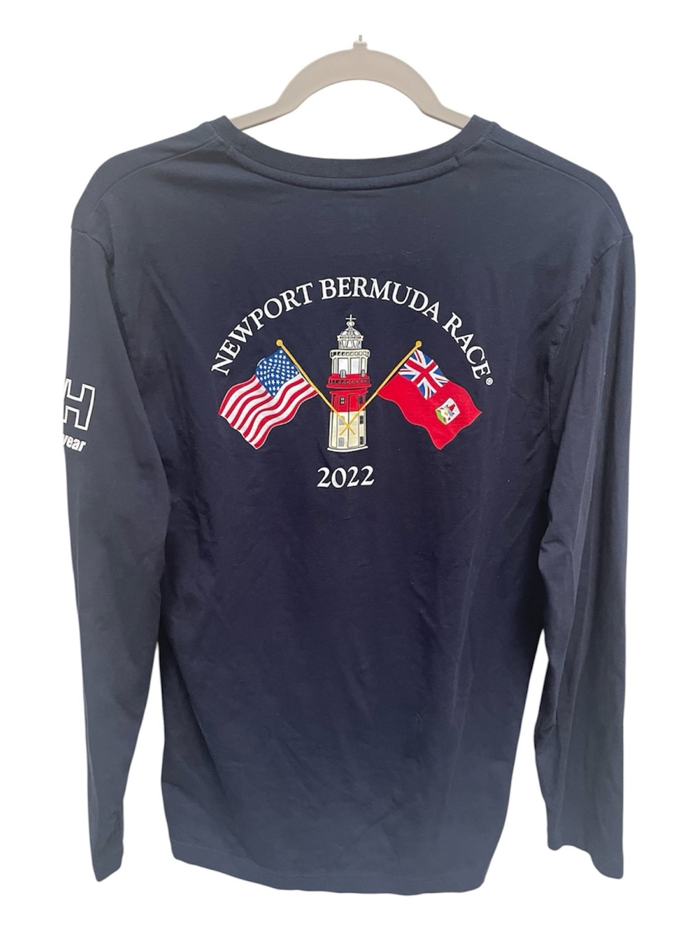 Helly Hanson Newport Bermuda Race 2022 Navy Long Sleeve Shirt Size Medium